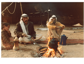 Abdullah roasting coffee